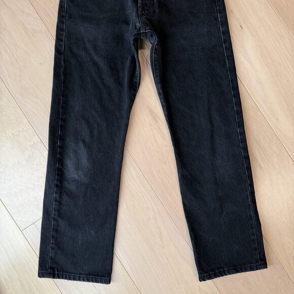 Vintage Levis 501 Jeans 28 Black 90s Straight Leg Workwear New York For Women - Picture 4 of 10
